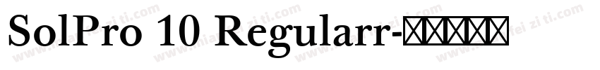 SolPro 10 Regularr字体转换
